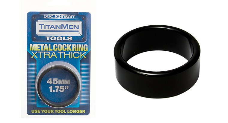 TITANMEN 44mm 極厚メタルコックリング （幅2.0cm 黒）