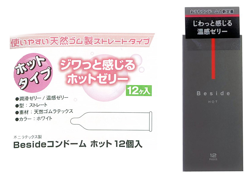 Beside（コンドーム）ホット 3個セット - ウインドウを閉じる